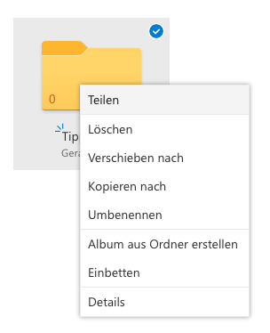 OneDrive Share Folder
