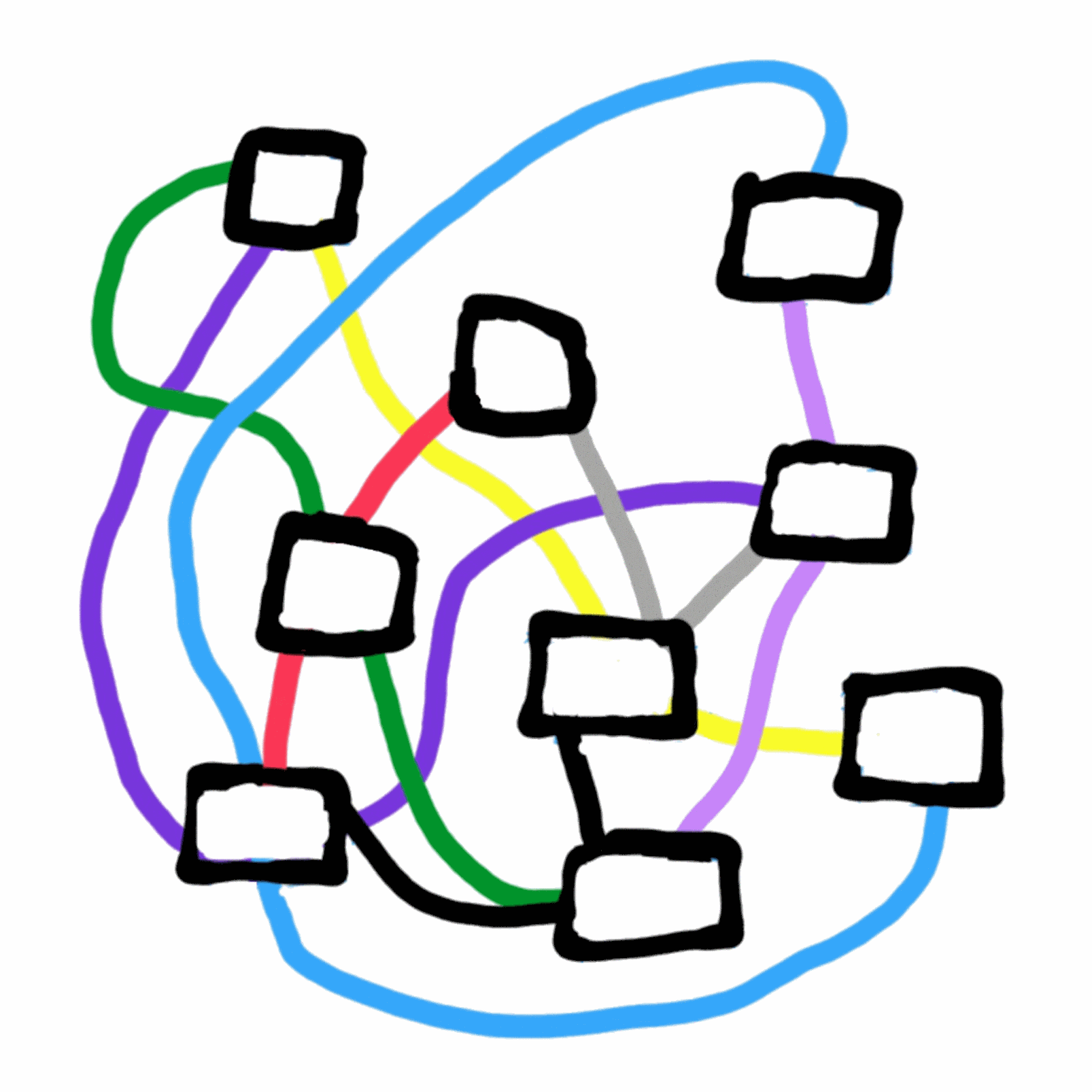 A board made of coloured, irregular shapes — the basic variant of the game